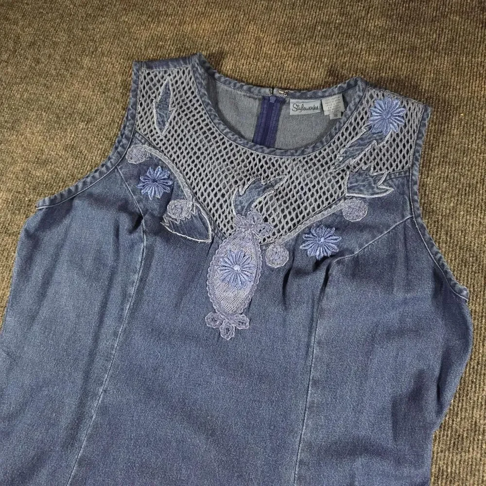 Unbranded Women's Blue and Navy Dress - Picture 2 of 5